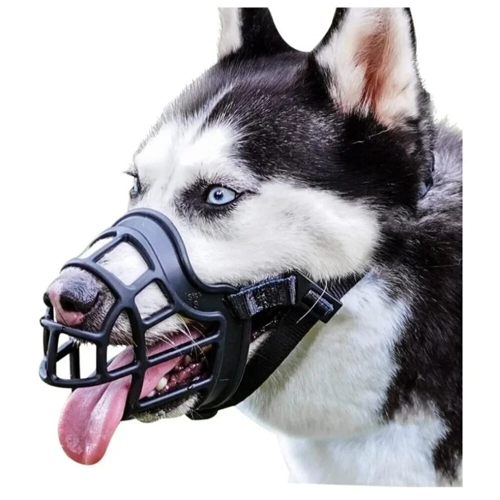 BARKLESS Dog Muzzle, Basket Muzzle for Biting, Chewing and Scavenging, Humane C1